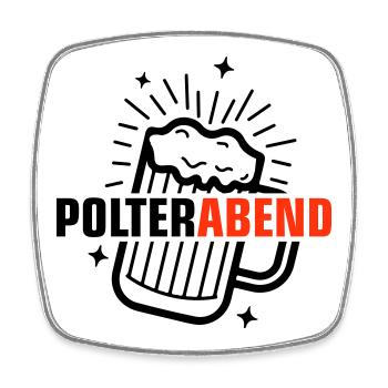 Polterabend Bier - Viereckiger Kühlschrankmagnet - Weiß - Vorne
