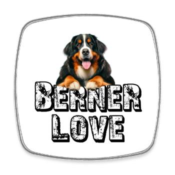 Bernese mountain dog - Square fridge magnet - white - Front