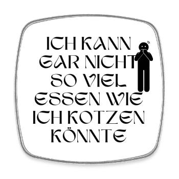 I Can't Eat Much Shirt - Square fridge magnet - white - Front