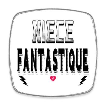 Nièce Fantastique - Magnet carré - blanc - Devant