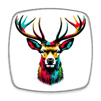 Deer - Square fridge magnet - white - Front