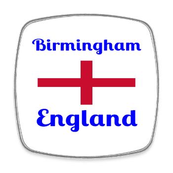 Birmingham England - Stylish prints - Square fridge magnet - white - Front