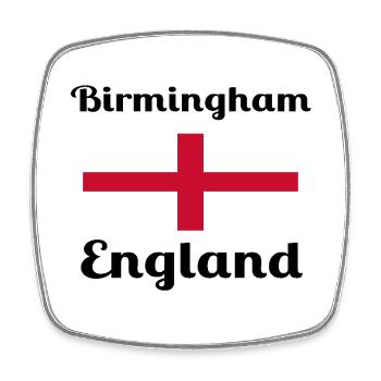 Birmingham English - Stilvolle Drucke - Viereckiger Kühlschrankmagnet - Weiß - Vorne