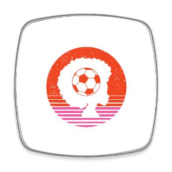 Soccer Mom Era – Fußball ist Leben - Viereckiger Kühlschrankmagnet - Weiß - Vorne