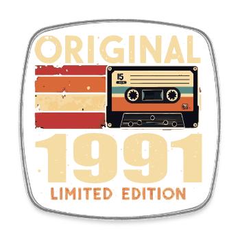 Geburtstag 1991 - Legendär Seit 1991 Geschenk 1991 - Viereckiger Kühlschrankmagnet - Weiß - Vorne