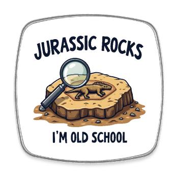 I’m Old School - Viereckiger Kühlschrankmagnet - Weiß - Vorne
