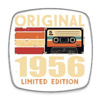 Geburtstag 1956 - Legendär Seit 1956 Geschenk 1956 - Viereckiger Kühlschrankmagnet - Weiß - Vorne