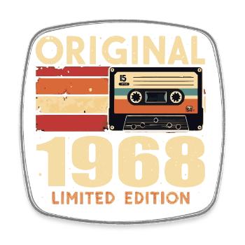 Geburtstag 1968 - Legendär Seit 1968 Geschenk 1968 - Viereckiger Kühlschrankmagnet - Weiß - Vorne