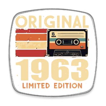 Anniversaire 1963 - Légendaire depuis 1963 Cadeau 1963 - Magnet carré - blanc - Devant