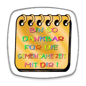 BEZIEHUNG ZEIT - DANKBARKEIT DANKE - Viereckiger Kühlschrankmagnet - Weiß - Vorne