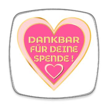 SPENDERIN DANKBARKEIT - SPENDE HERZ - Viereckiger Kühlschrankmagnet - Weiß - Vorne