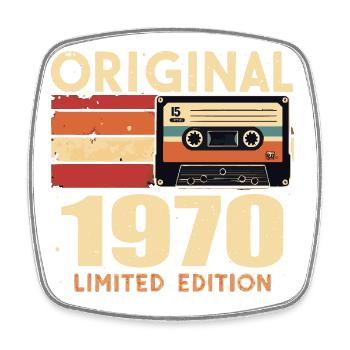 Geburtstag 1970 - Legendär Seit 1970 Geschenk 1970 - Viereckiger Kühlschrankmagnet - Weiß - Vorne