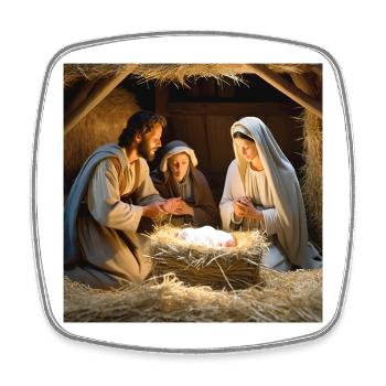 katholisch, jesus christus, messe, christlich - Viereckiger Kühlschrankmagnet - Weiß - Vorne