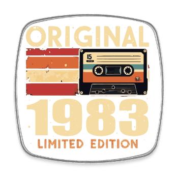 Birthday 1983 - Legendary since 1983 Gift 1983 - Square fridge magnet - white - Front