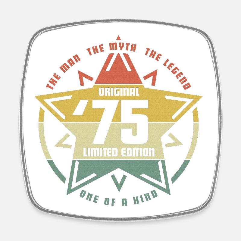Star '75 - 1975 - Square fridge magnet - white