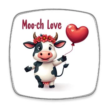 Moo-ch Love - Magnet carré - blanc - Devant