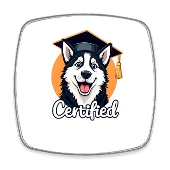 Certified Good Boy - Viereckiger Kühlschrankmagnet - Weiß - Vorne
