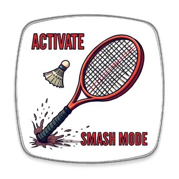 Activate Smash Mode - Viereckiger Kühlschrankmagnet - Weiß - Vorne
