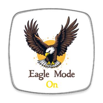 Mode Aigle : Activé - Magnet carré - blanc - Devant