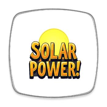 Solar Power! - Viereckiger Kühlschrankmagnet - Weiß - Vorne