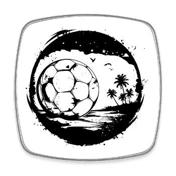 Soccer - Square fridge magnet - white - Front