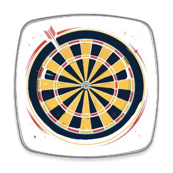 Graphiques Dart - Magnet carré - blanc - Devant