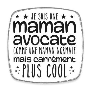 Mommy Lawyer - Normal Mama Geschenk Humor Mutter - Viereckiger Kühlschrankmagnet - Weiß - Vorne