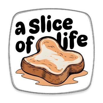 Slice of Life - Square fridge magnet - white - Front