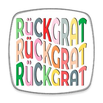 RÜCKGRAT DEMOKRATIE - Viereckiger Kühlschrankmagnet - Weiß - Vorne