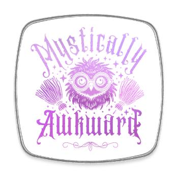 Magically clumsy – Owl Magic - Square fridge magnet - white - Front