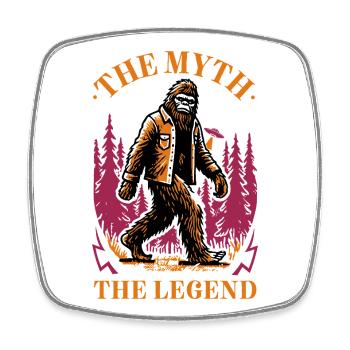 Bigfoot – Die Legende lebt - Viereckiger Kühlschrankmagnet - Weiß - Vorne
