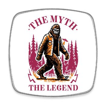 Bigfoot – Die Legende lebt - Viereckiger Kühlschrankmagnet - Weiß - Vorne