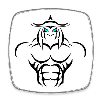Alpha Pisces Deluxe - Viereckiger Kühlschrankmagnet - Weiß - Vorne
