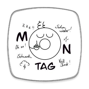 Monday Blues - Square fridge magnet - white - Front