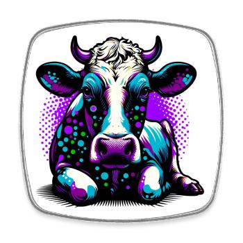 Cow - Square fridge magnet - white - Front