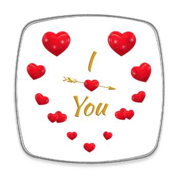Elegant Heart & Arrow Design for Couples - Square fridge magnet - white - Front