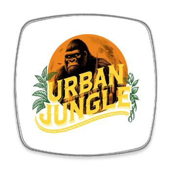 Urban Jungle Logo Couleur - Magnet carré - blanc - Devant