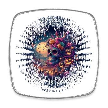 Día de los Muertos - Viereckiger Kühlschrankmagnet - Weiß - Vorne
