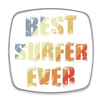 Best Surfer Ever - Square fridge magnet - white - Front