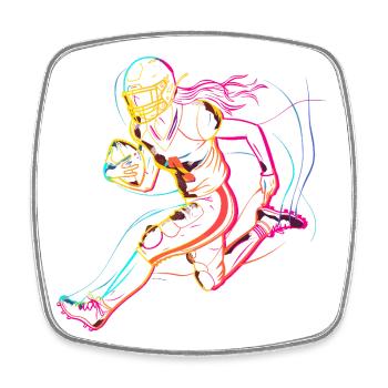 American Football Woman - Square fridge magnet - white - Front