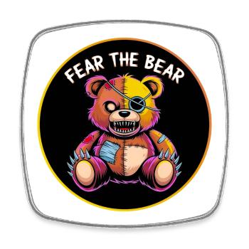 Fear the Bear - Viereckiger Kühlschrankmagnet - Weiß - Vorne