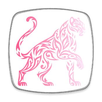 Gradient Tribal Panther - Viereckiger Kühlschrankmagnet - Weiß - Vorne