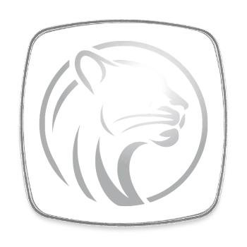 Panther Head - Square fridge magnet - white - Front