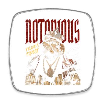 Notorious Cat – Hip-Hop Katze - Square fridge magnet - white - Front