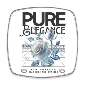 Pure & Elegance – Cyber-Rose Aesthetics - Square fridge magnet - white - Front