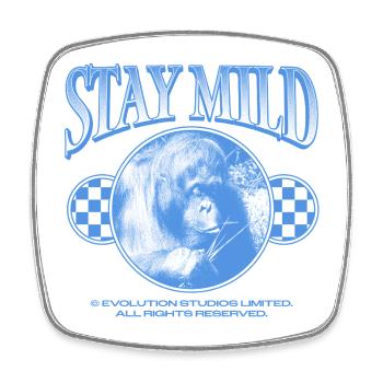 Stay Mild – Chill Vibes Only - Square fridge magnet - white - Front