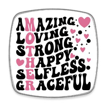 Best Mom Ever - Square fridge magnet - white - Front