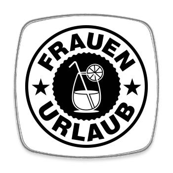 Frauen Urlaub Cocktail - Viereckiger Kühlschrankmagnet - Weiß - Vorne