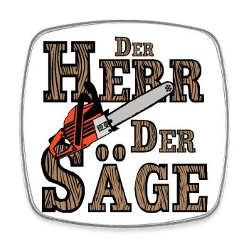 Tronçonneuse, le seigneur de la scie (25) - Magnet carré - blanc - Devant