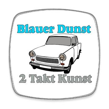  Trabi GDR, Blue Haze (25) - Square fridge magnet - white - Front